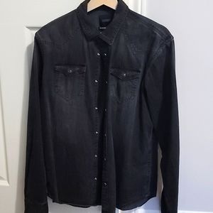 Scotch & Soda black denim shirt, Men's Medium